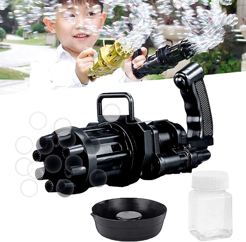 Pistola de burbujas con luz led de 21 hoyos